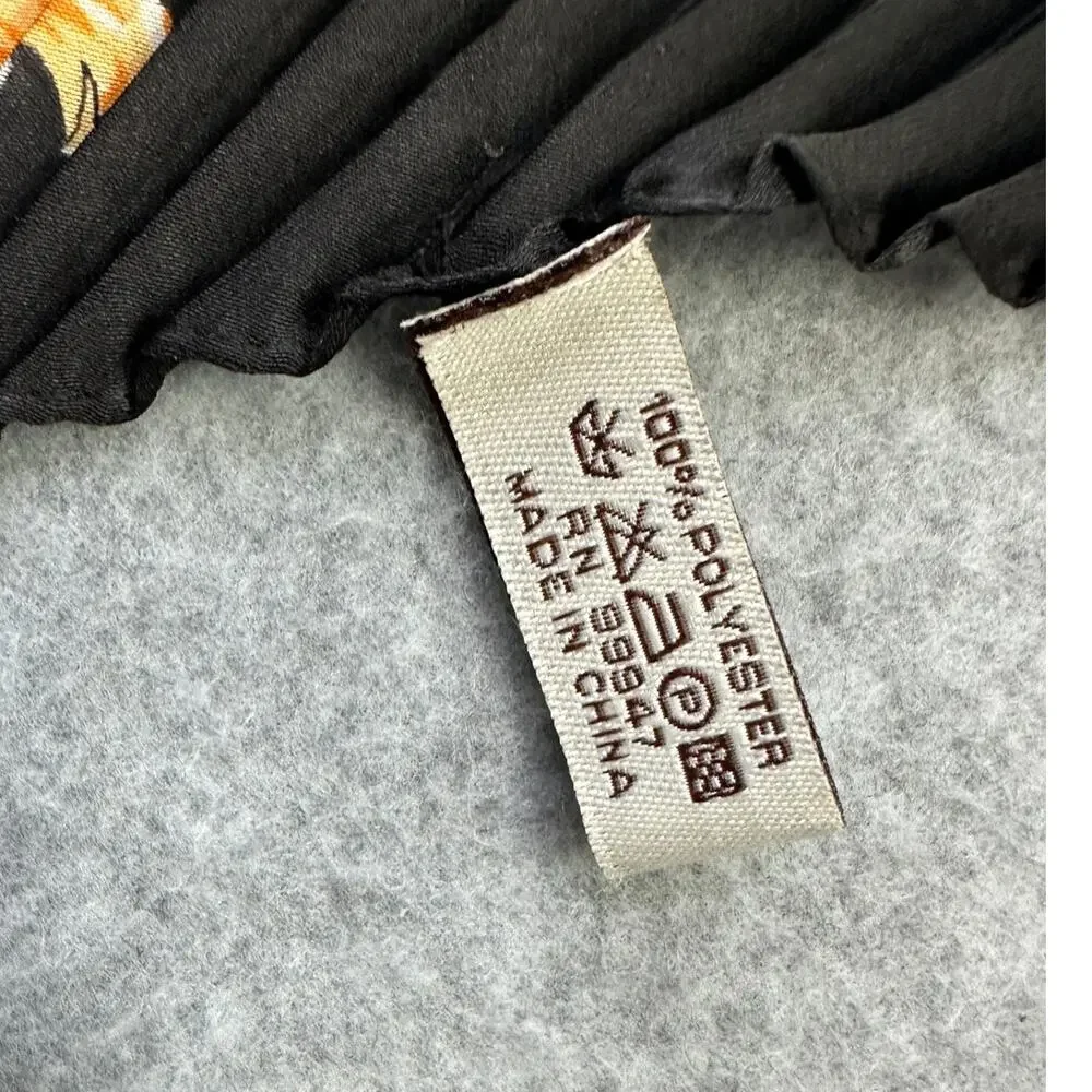 Pleated Square Neck Scarf Baroque Chain Print